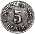 Śląsk - Oels - Oleśnica - NOTGELD - 5 Pfennig 1918 - żelazo