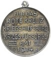 Medal - Prusy 1914 - Wilhelm II - Bismarck - CZERWONY KRZYŻ - Srebro