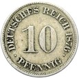 Niemcy - Cesarstwo - 10 Pfennig 1876 G