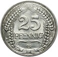 Niemcy - Cesarstwo - 25 Pfennig 1909 G - Nikiel - STAN !