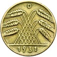 Niemcy - Weimar - 10 Reichspfennig 1931 D - STAN ! - RZADSZA !