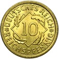 Niemcy - Weimar - 10 Reichspfennig 1930 E - Stan MENNICZY - UNC