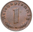 Niemcy - III Rzesza - 1 Reichspfennig 1940 G - BRĄZ - RZADKA !