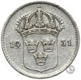 Szwecja - 10 Ore Oere 1931 - Srebro
