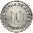 Niemcy - Cesarstwo - 10 Pfennig 1915 G - RZADKA !