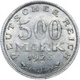 Niemcy - Weimar - 500 Marek 1923 J - ALUMINIUM - RZADKA !