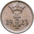 WMG - Wolne Miasto Gdańsk - 1 Pfennig 1923 - STAN !