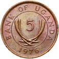 Uganda - 5 Centów 1976 - STAN !