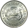 Singapur - 5 Dolarów 1973 VII Igrzyska Azji Srebro Stan MENNICZY UNC