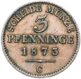 Niemcy - Prusy - 3 Pfennig 1873 C - STAN !