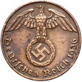 Niemcy - III Rzesza - 1 Reichspfennig 1936 F - RZADKA - STAN !