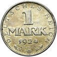 Niemcy - Weimar - 1 Marka 1924 G - Srebro - STAN !