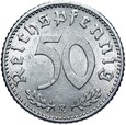 Niemcy - III Rzesza - 50 Reichspfennig 1942 E - Stan MENNICZY - UNC