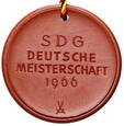 Medal 1966 - MIŚNIA - SDG DEUTSCHE MEISTERSCHAFT - BRĄZOWA CERAMIKA