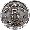 Greiffenberg - Gryfów Śląski - NOTGELD - 5 Pfennig 1919 - żelazo