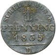 Niemcy - Prusy - 1 Pfennig 1835 D - RZADSZA !