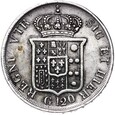 Włochy - Sycylia - Ferdynand II - 120 Grani 1834 Neapol Srebro STAN !