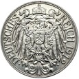 Niemcy - Cesarstwo - 25 Pfennig 1912 D - Nikiel - STAN !