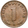 Niemcy - III Rzesza - 1 Reichspfennig 1936 G - RZADKA - STAN !