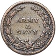  USA - WOJNA SECESYJNA - 1 Cent 1863 ARMY & NAVY Token