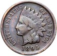 USA - 1 Cent 1895 - INDIAN HEAD - Indianin - STAN !