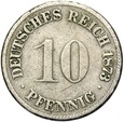 Niemcy - Cesarstwo - 10 Pfennig 1873 F - RZADKA !