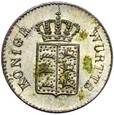 Wirtembergia - Wilhelm I - 1 Krajcar 1853 - Srebro - Stan MENNICZY UNC