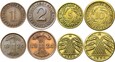 Weimar - zestaw 4 monety - 1 2 5 10 Rentenpfennig 1923-1924