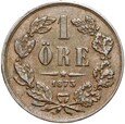Szwecja - Oskar II - 1 Ore 1873 LA - STAN !