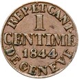 Szwajcaria - Kanton GENEWA - 1 Centym 1844 - STAN !