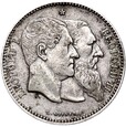 Belgia - Leopold II - 2 Franki 1880 50-lecie niepodległości - Srebro