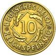 Niemcy - Weimar - 10 Reichspfennig 1930 A - NAPIS DALEKO OD OBRZEŻA