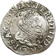 Austria - Czechy - Ferdynand II - 3 Krajcary 1637 Praga Wolker Srebro