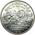 Tajlandia - 150 Baht 1978 IX Konferencja Orchidei - Srebro - Stan UNC