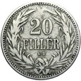 Węgry - Franciszek Józef I - 20 Filler 1892 KB - RZADSZA - STAN !
