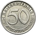 Niemcy - III Rzesza - 50 Reichspfennig 1938 B - NIKIEL - SWASTYKA