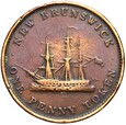 New Brunswick - Wiktoria - 1 Pens 1843 - TOKEN - STATEK - ŻAGLOWIEC