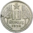 Turcja - moneta - 10 Kurus 1938