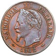 Francja - Napoleon III - 2 Centymy 1862 K - Bordeaux - STAN !