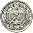 Niemcy - Weimar - 50 Reichspfennig 1936 G - NIKIEL - RZADKA !