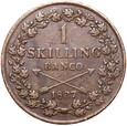 Szwecja - Karol XIV Jan - 1 Skilling 1837 - Sztokholm - STAN !