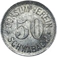 Niemcy - Consum Verein SCHWABACH - 50 Pfennig - ŻELAZO - STAN !