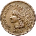 USA - 1 Cent 1867 - INDIAN HEAD - Indianin - RZADSZA - STAN !