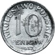 Królestwo Polskie 10 Fenigów 1917 F NAPIS BLISKO OBRZEŻA NBO STAN !