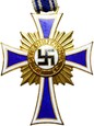 III Rzesza - ZŁOTY KRZYŻ MATKI - Mutterkreuz + WSTĄŻKA - SWASTYKA