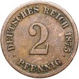 Niemcy - Cesarstwo - 2 Pfennig 1875 H - RZADSZA !