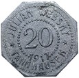 Tannhausen Jedlina Zdrój Jedlinka 20 Pfennig 1917 JULIAN WEBSKY cynk