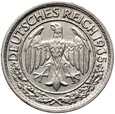 Niemcy - Weimar - 50 Reichspfennig 1935 G - NIKIEL - STAN !