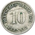 Niemcy - Cesarstwo - 10 Pfennig 1873 G - RZADSZA !