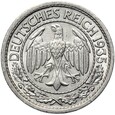 Niemcy - Weimar - 50 Reichspfennig 1935 F - NIKIEL - STAN !